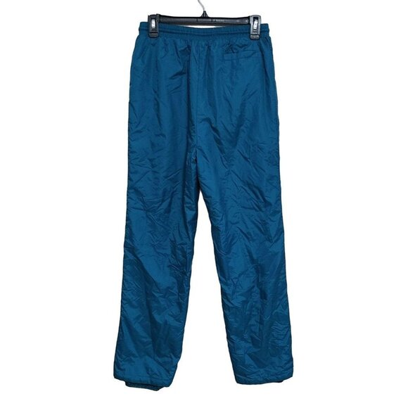 Norther Getaway  Vintage Snowpants Girls Size Large Teal Nylon Drawstring - Picture 2 of 4